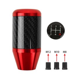 JK Racing Inc Brand New Universal 5 SPEED Red Real Carbon Fiber Racing Gear Stick Shift Knob