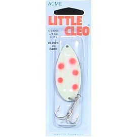 Acme Little Cleo Fishing Lure, White/Pink, 3/4-Ounce