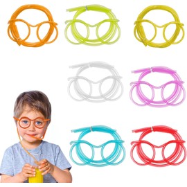 Drinking Straw Glasses Straw Glasses Reusable Glasses Straw Annual Meeting Parties for Children Party 7 Pieces