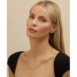 Barzel 18K Gold Plated Curb/Cuban Link Chain Necklace 3MM For Women or Men - Made In Brazil (18 Inches, 3MM Gold)