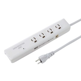 Sanwa Supply TAP-SP311TEL High Performance Thunder Guard Tap (3P Break Stop, 4 Openings, 6.6 ft (2 m) Gray