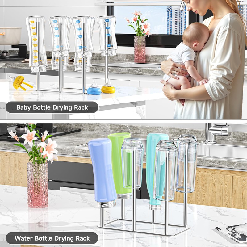 XILIMEN Water Bottle Drying Rack Reusable Bottle Rack Dryer Kitchen