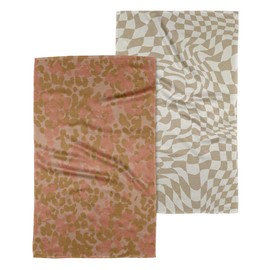 GEOMETRY Fall Kitchen Towels - Quick Dry Microfiber Cloth Fall Dish Towels for Kitchen Drying - Premium Quick Dry Towel (Harvest Hues, 18" x 30" (2-Pack Set))