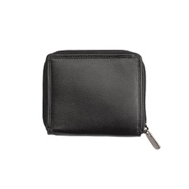 Josephine Osthoff Women's Large Leather Wallet with Zip Small Wallet Men's Credit Card Holder Wallet with Vienna Box RFID Protection (925), black, Elegant