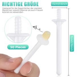 Nose Wax Sticks Applicators Plastic Wax Rod Nose Wax Strips Nostril Cleaning Removal for Cleaning Nostrils and Removing Nose Hair (50)