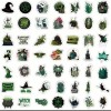 Unbranded 10pcs Green Witch Stickers- Scrapbook, Journal, DIY Crafts &