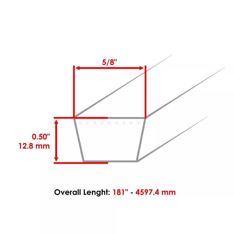 Caltric Deck Belt for Bad Boy Rogue 61" 2019-2024 /
