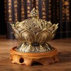 Vientiane Lotus Shaped Incense Burner Mini Metal Aromatherapy Holder Incense