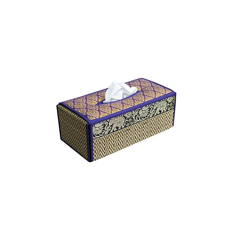 CCcollections Handgefertigte Schutzhülle für Taschentuchboxen aus Schilfrohr – umweltfreundliche Materialien