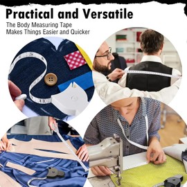 Senshuomy Body Measuring Tape, Double Sided Tape Measure, Suitable For Body Measuring, Sewing/Tailors Tape, Inches & CM's, 60 in / 150cm (4 PCS)