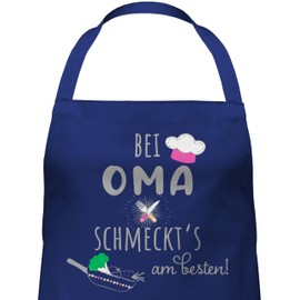 Shirtracer - Apron - Women's 1 - Kitchen Apron with Grandma schmeckts am Beste I Grandma Gift Cooking Apron I Cooking Apron Grandma I Grandma Kitchen Apron I Christmas Gifts for Grandma I Gift Grandma
