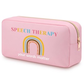 Speech Therapy Gifts Speech Therapy Oxford Cloth Makeup Cosmetic Bag Birthday Christmas Birthday Thanksgiving Gifts for SLP Speech Therapist Gifts for Women Speech Language Pathologist Gifts