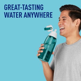 Brita Insulated Filtered Water Bottle with Straw, Reusable, BPA Free Plastic, Sea Glass, 36 Ounce