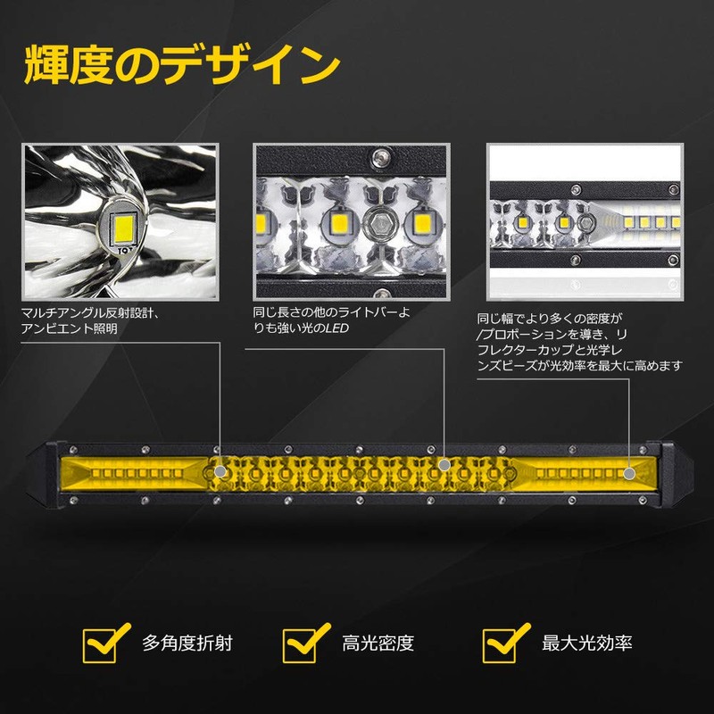 10 inch Light Bar, Floodlight, High Brightness, Wide Angle, 12