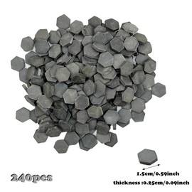 Cayway Mini Simulation Bricks, Mini Scale Bricks, Miniature Bricks for Garden Accessories, Landscaping (240 Pieces Hexagon, Black)