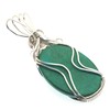 Malachite Gemstone Sterling Silver Wire Wrapped Pendant 01