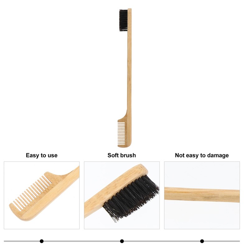 HEALLILY Double-Headed Bamboo Eyebrow Comb and Lash Brush for Women