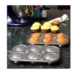 2 X Toaster Oven Size 6-cup Metal Muffin / Cupcake Pan (1, 1 LB)