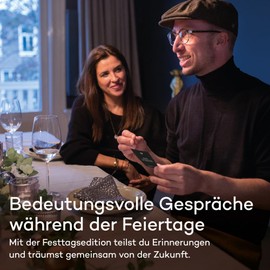 Vertellis Holidays Edition XL - 110 Meaningful Questions for Connecting Conversations - Conscious Offline Time, Deeper Conversation, Ideal for Family & Colleagues