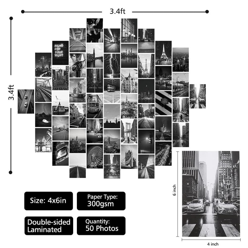 Generic Collage Kit - Black White Wall Collage Kit Aesthetic