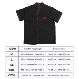 CALLARON Chef Coats for Men Button up Shirts for Women Short Sleeve Shirts for Men Short Sleeve Chef Jackets Chef Clothes Chef Dress Work Uniform Work Clothes Hat Half Sleeve Staff Pastry