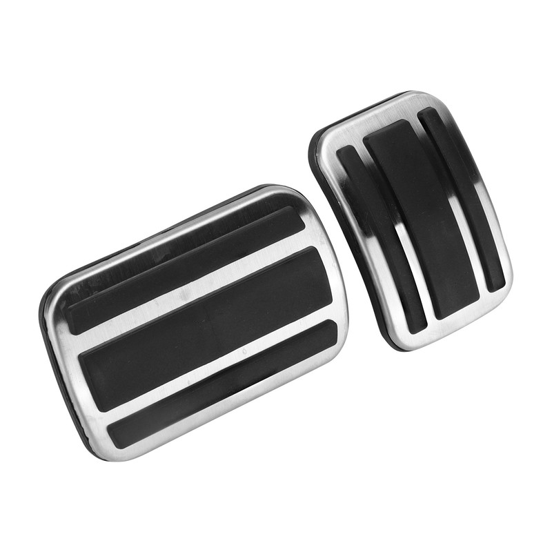 2pcs Accelerator Pedal Brake Footrest Pad Aluminum Alloy Replacement for