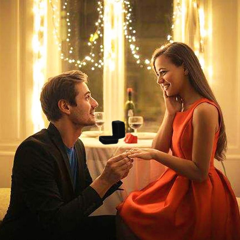 Syolee Ring Box Velvet Jewellery Gift Boxes Earring Storage Case