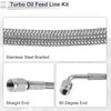 RATCHROLL an-3 Turbo Oil Feed Line Kit 3.58ft Pressure Remote