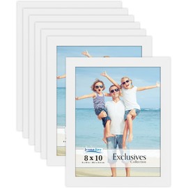 Icona Bay 8x10 Picture Frames (White, 12 Pack), Sturdy Wood Composite Photo Frame 8 x 10, Sleek Design, Table Top or Wall Mount, Exclusives Collection