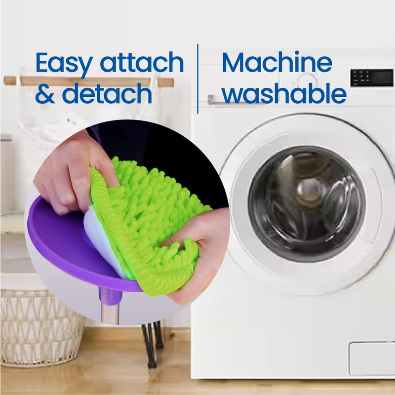 White Magic Microfinger Mop Head – Effortless Spin Dry, Chemical-Free