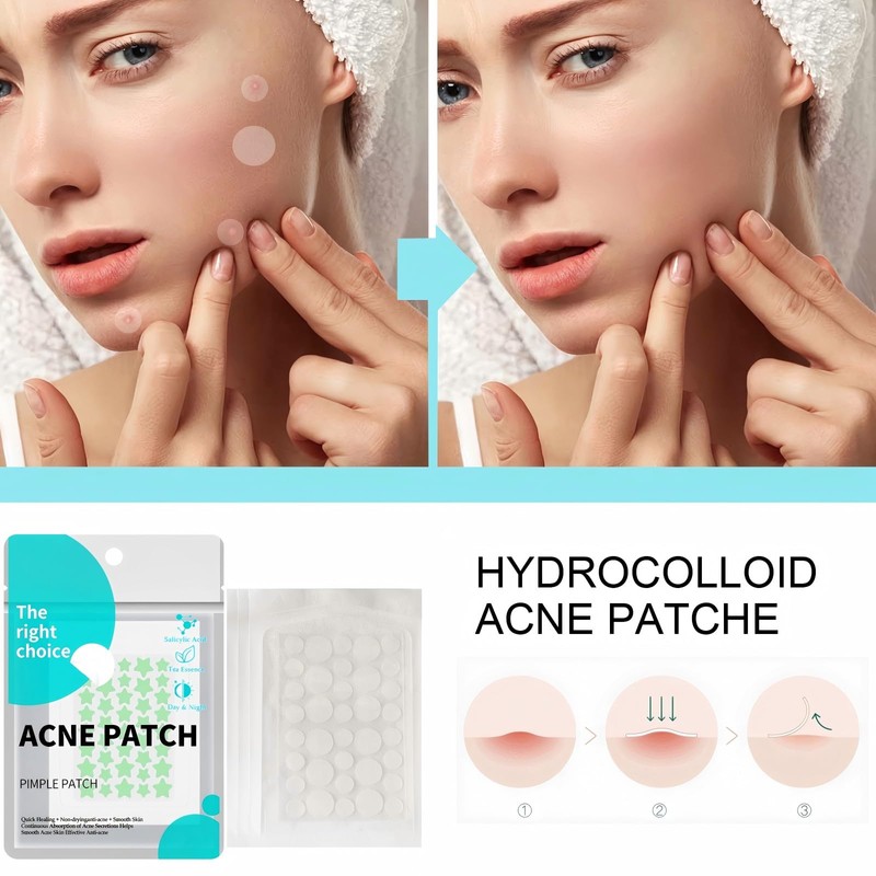 Pimple Patches for Face (360Pcs /10 Sheet), Transparent Acne Patche