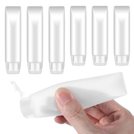 Classicseali 6pcs Squeezy Travel Bottles, Refillable Travel Bottles, 30ml & 50ml Clear Plastic Empty Squeeze Bottle, Leak Proof Travel Bottle for Toiletries,Makeup,Shampoo
