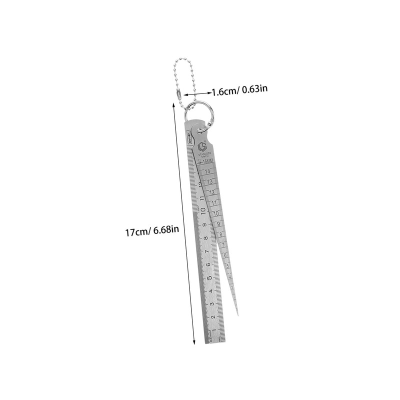 Gatuida Multi-use Automotive Gap Measuring Ruler Stainless Steel Feeler Gauge