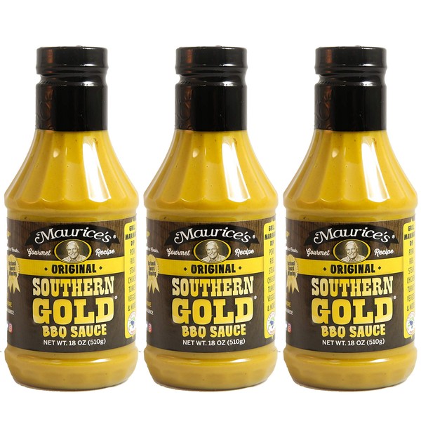 Maurice's Southern Gold BBQ Sauce, Original 18 oz (Pack of 3)
