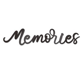 KOYILTD Living Room Wall Decor Memories Wall Sign Decor Black Metal Wall Art Rustic Memories Wall Sign for Love Between Family Idea Matching Gift For Photo and Photo Frame For Home Decor (Farmhouse)