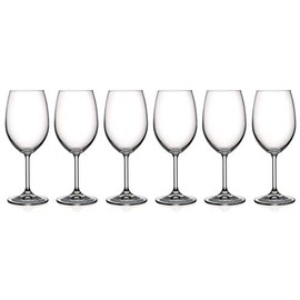 Barski Wine Glass, Water, Goblet Glasses, Clear, Crystal, Set of 6, Stemmed Glass, Made in Europe, 24 oz.
