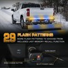 XRIDONSEN 60 inch Amber Blue Truck Tailgate Strobe Lights Strip