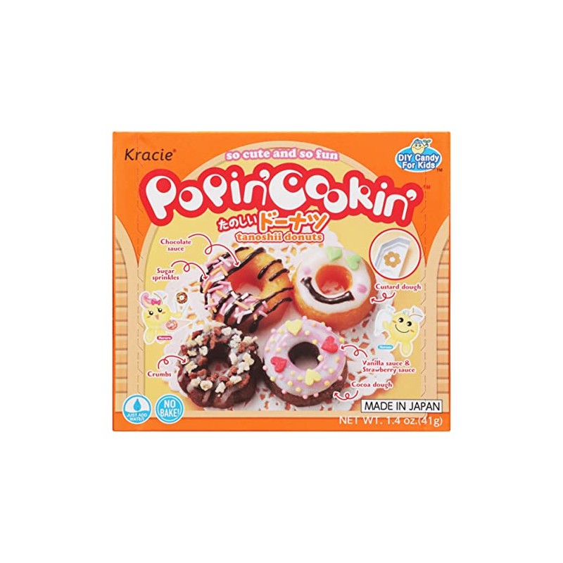 Kracie Popin' Cookin' DIY Candy Donuts Kit, No Bake, 1.4