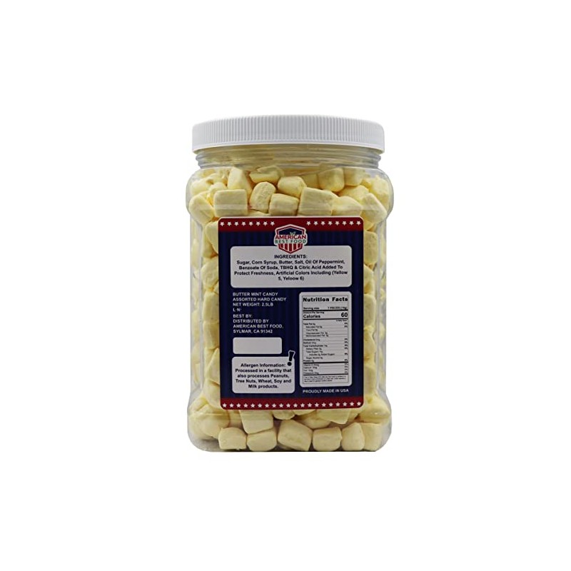 American Best Food Butter Mints In Jar (2.5 LB)