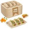 CertBuy 100 Pack Disposable Taco Holders for Party, Premium Disposable