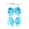 4.5 Inch White Hair Bow Clips for Girls - Set