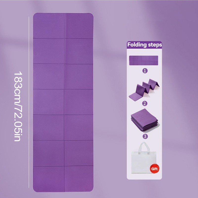 Folding Yoga Mat, Household Mute Portable Double-sided Exercise Mat, Household