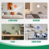 bakbrand Wall Clock Silent Modern Round Decor Clock Non-Ticking Battery