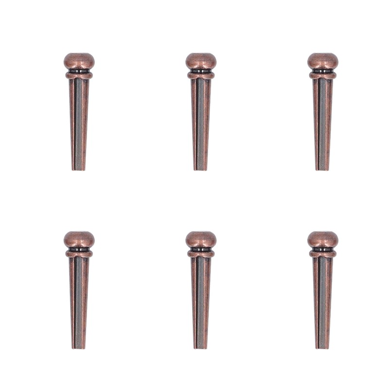 6PCS Guitar Bridge Pin Copper Acoustic Guitar Bridge Pins Peg