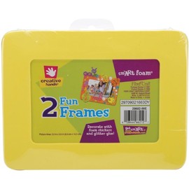 Fibre Craft 2-Pack Foam Rectangle Frames, 3.5 by 5.5-Inch, Assorted Colors