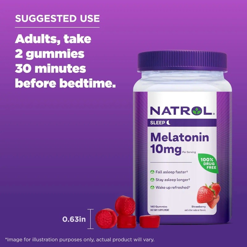 Melatonina 10 Mg Natrol Tamao Grande 140 Gomitas Natrol Melatonina