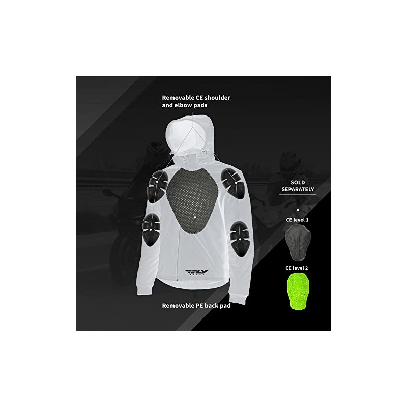 Fly Racing Street Armored Tech Hoodie(3X-Large)