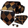 DiBanGu Necktie, Striped Necktie, Handkerchief, Cufflinks, Tie Pin Set, For