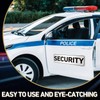 Skyygemm 4 Pcs Security Car Magnetic Signs Reflective Security Heavy