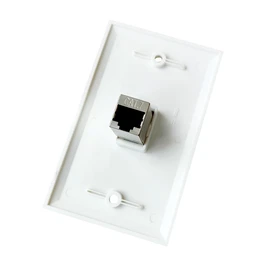 BUPLDET 1 Port Cat7 Ethernet Wall Plate Female to Female - Shielded Cat 7 Keystone Jack Outlet Cover Plate for CAT8/CAT7/CAT6e Network Cable